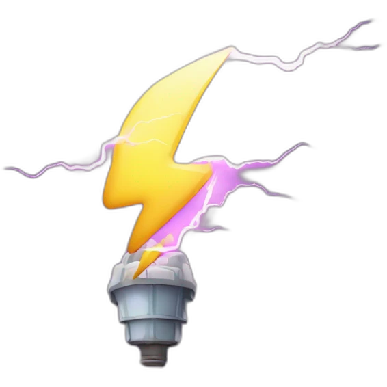 lightning bolt with power plant without fumes emoji