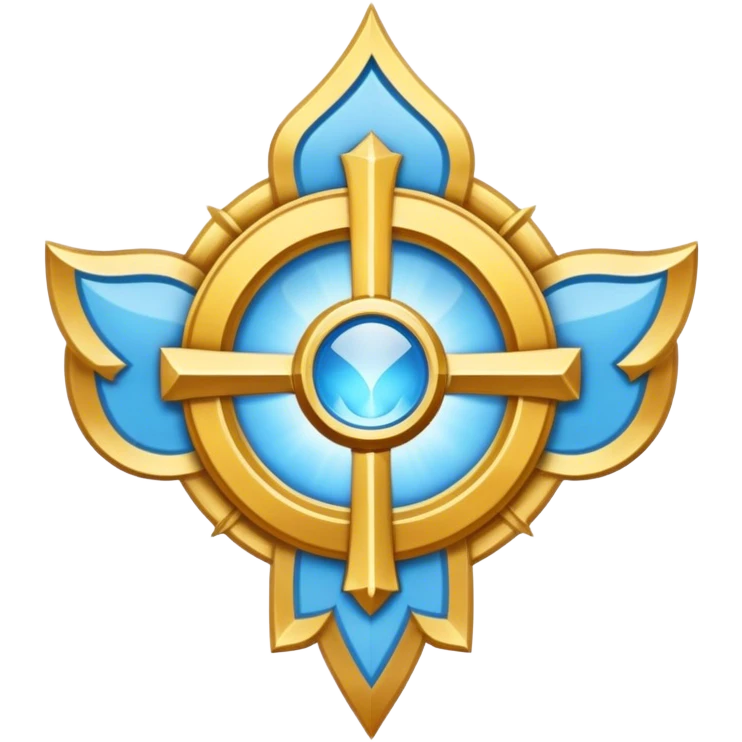 Apostle's emblem with a touch of light blue emoji