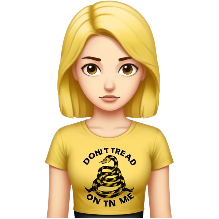 libertarian woman shirt dont tread on me emoji