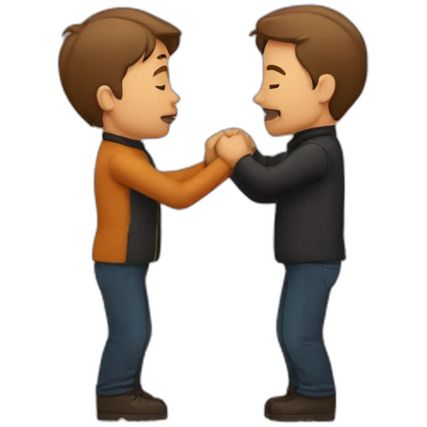 Homme en train de baiser emoji