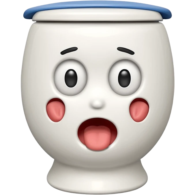 skibidi toilet character with surprised face emoji