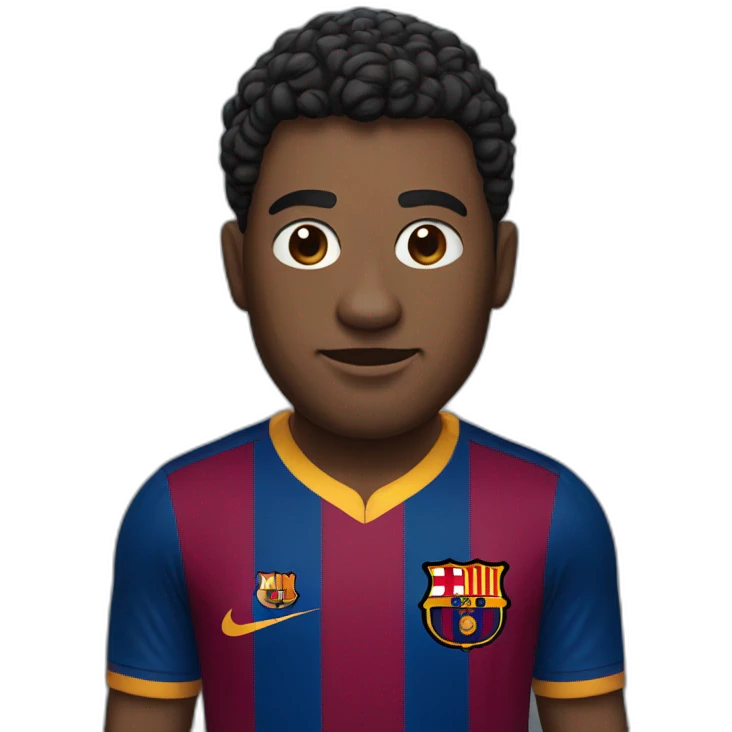 Human with Barcelona FC jersey emoji