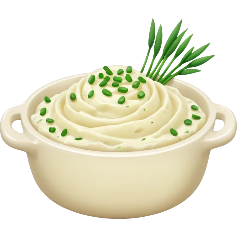 Mashed potatoes with chopped chives emoji