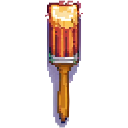 paintbrush in pixel art style emoji
