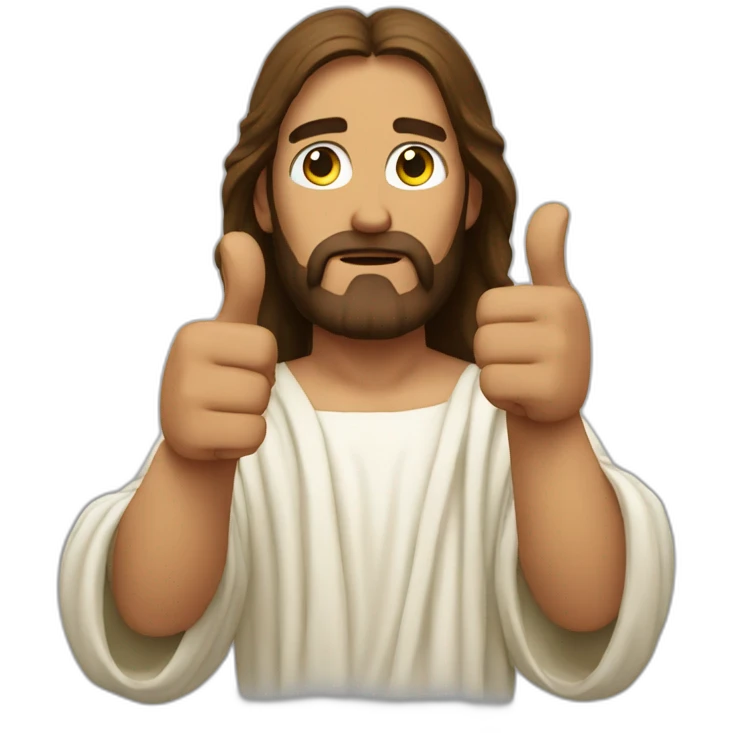 jesus thumbs down emoji