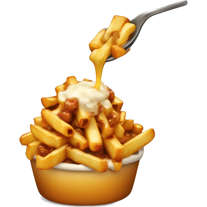 Poutine qui mange une poutine emoji