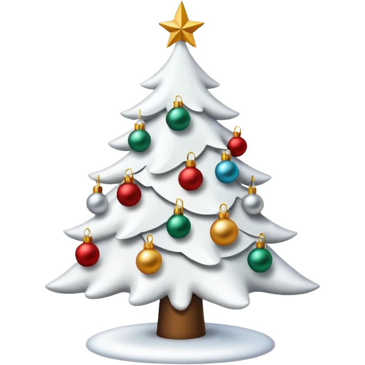   white popular christmas tree emoji
