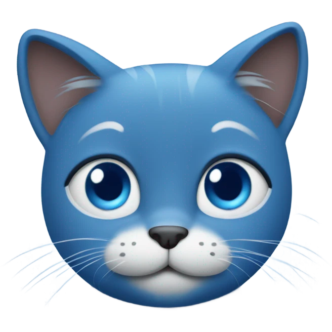a blue cat emoji