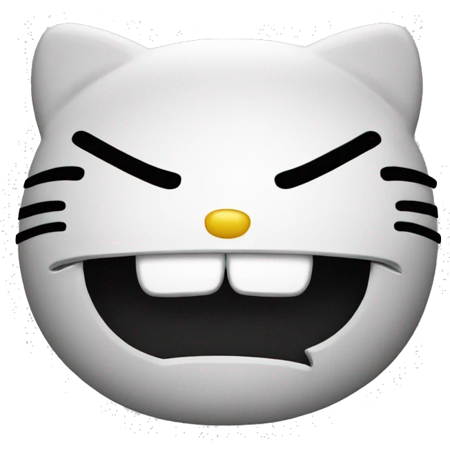 angry hello kitty head emoji
