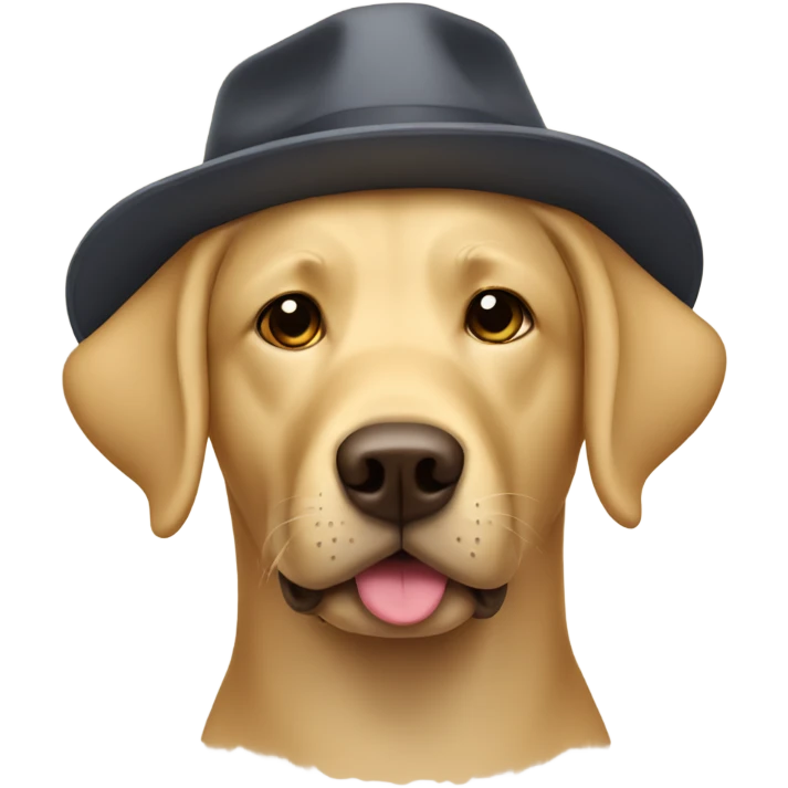 Labrador with a hat on emoji