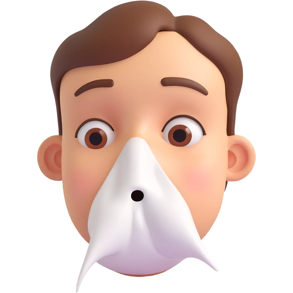 naso raffreddato, fai solo il naso emoji