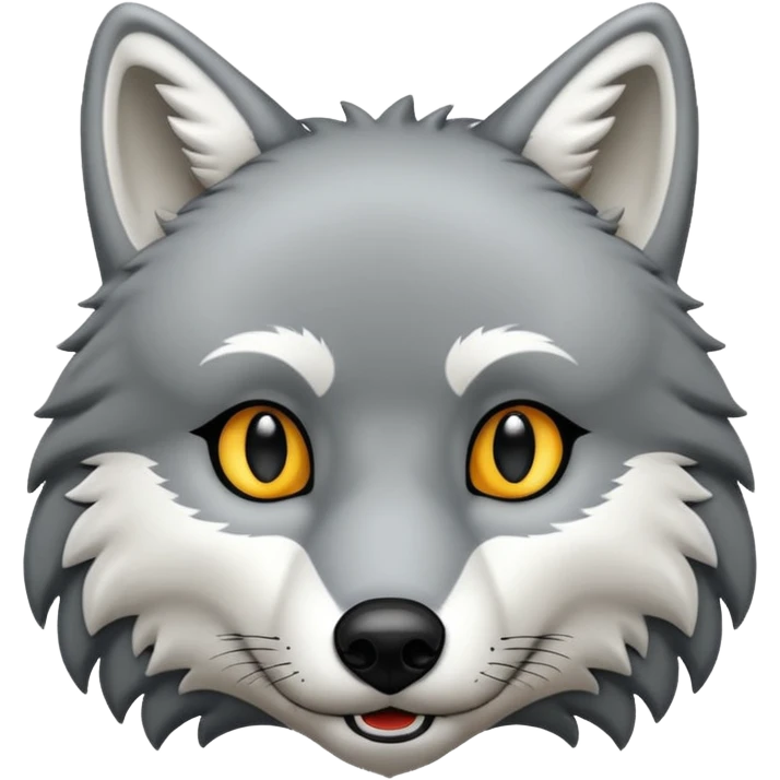 Huella de lobo de color blanco y borde negro  emoji