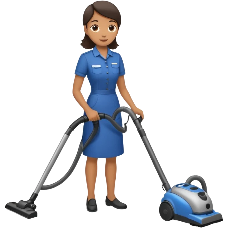 housekeeper vacuum the floor emoji