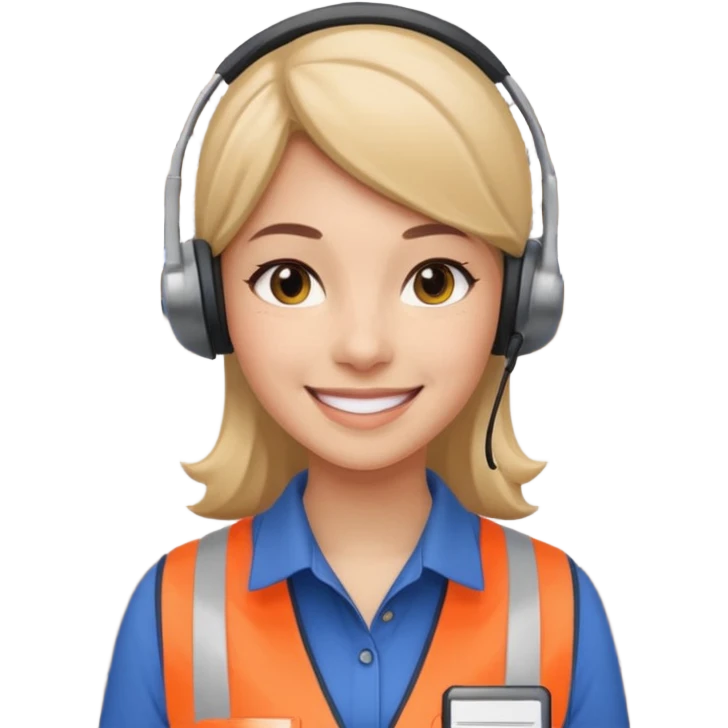 Sales women specialist in shipping emoji