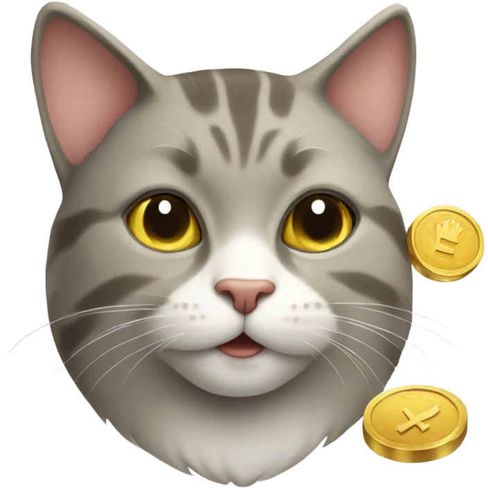 cat with gold coin emoji