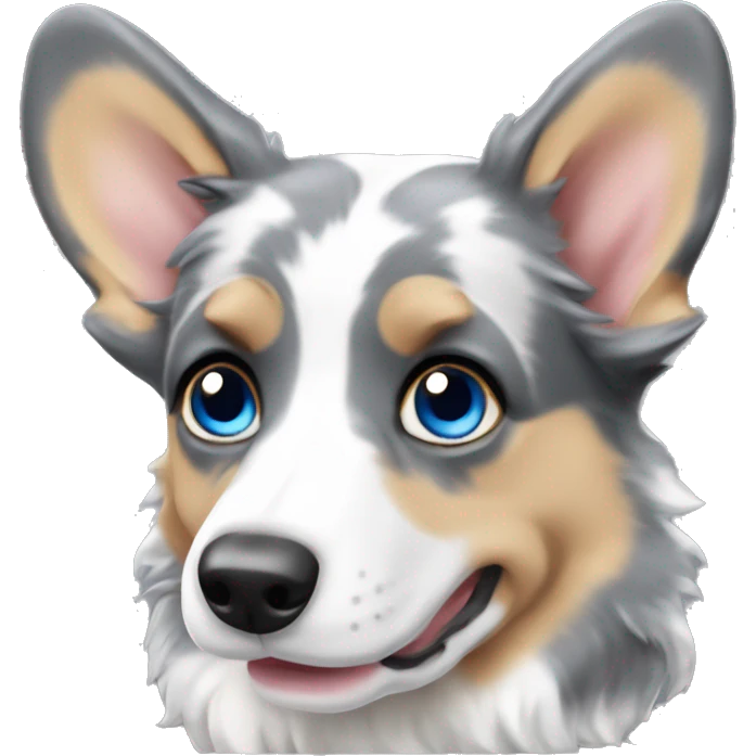 Blue Merle welsh corgi emoji