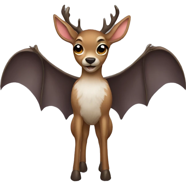 Deer wearing bat wings  emoji