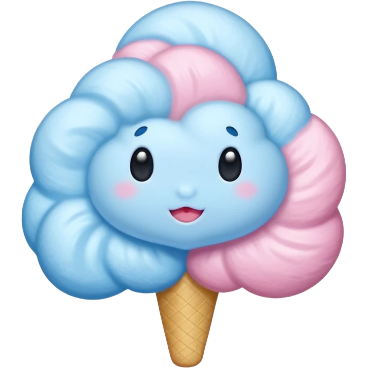 Blue Cloud Cotton Candy – light white puff, oversized and airy. emoji