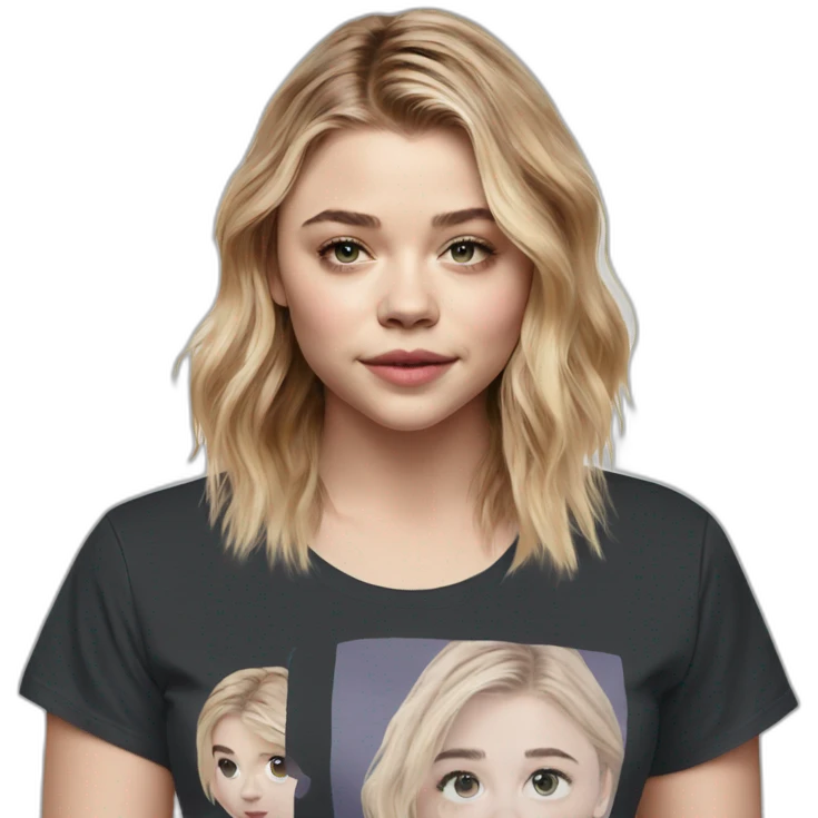 chloë grace moretz wearing tee emoji