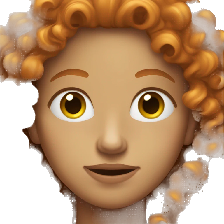 Ginger with curly hair and no jawline emoji