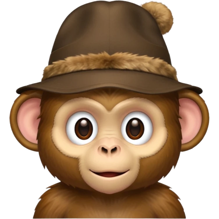 monkey wearing hat emoji