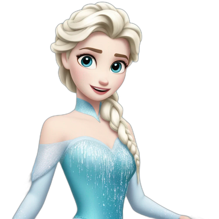 elsa -frozen lanzando hielo con las manos emoji