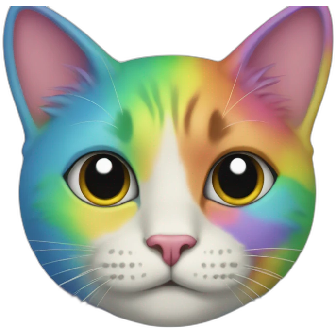 Rainbow cat emoji