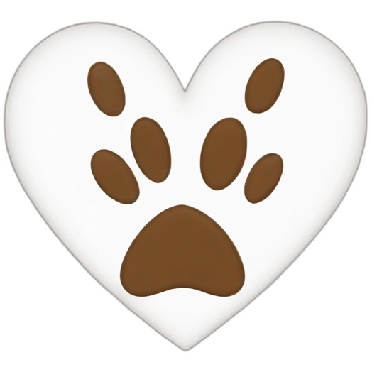 Paw print heart emoji