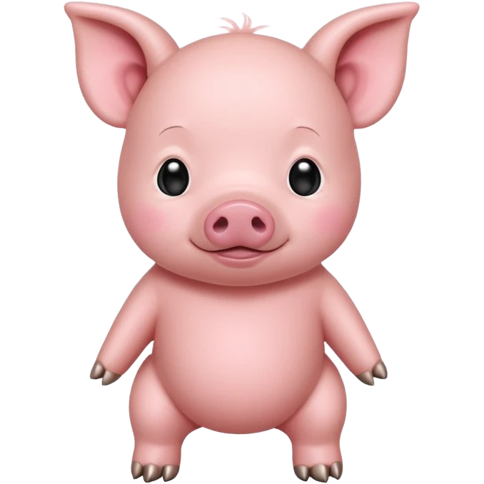 full body baby pig emoji