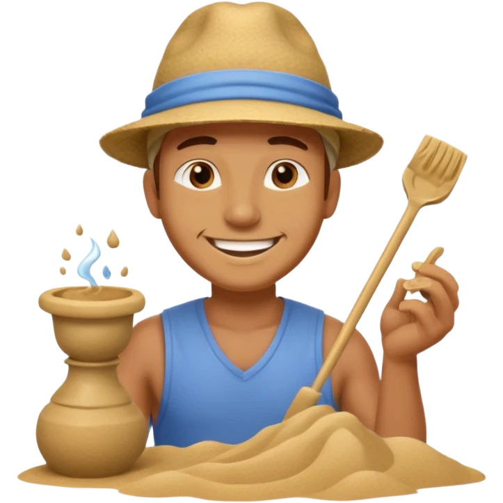 Sand Sculptor man emoji