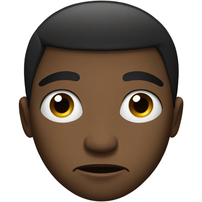 Black man staring angrily  emoji