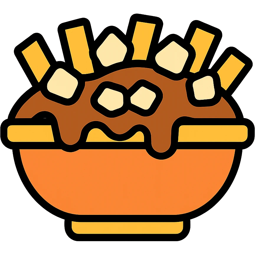 poutine color outline icon emoji