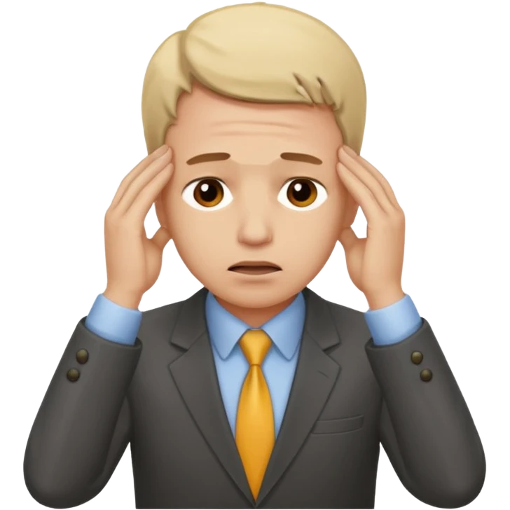 overwhelmed stock trader emoji