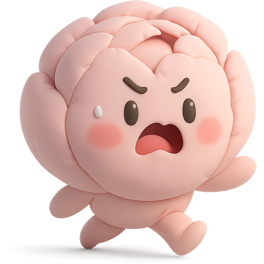 round chibi pastel pink peony flower with blushing cheeks and a panicked expression, rushing with tiny legs, cushion style emoji