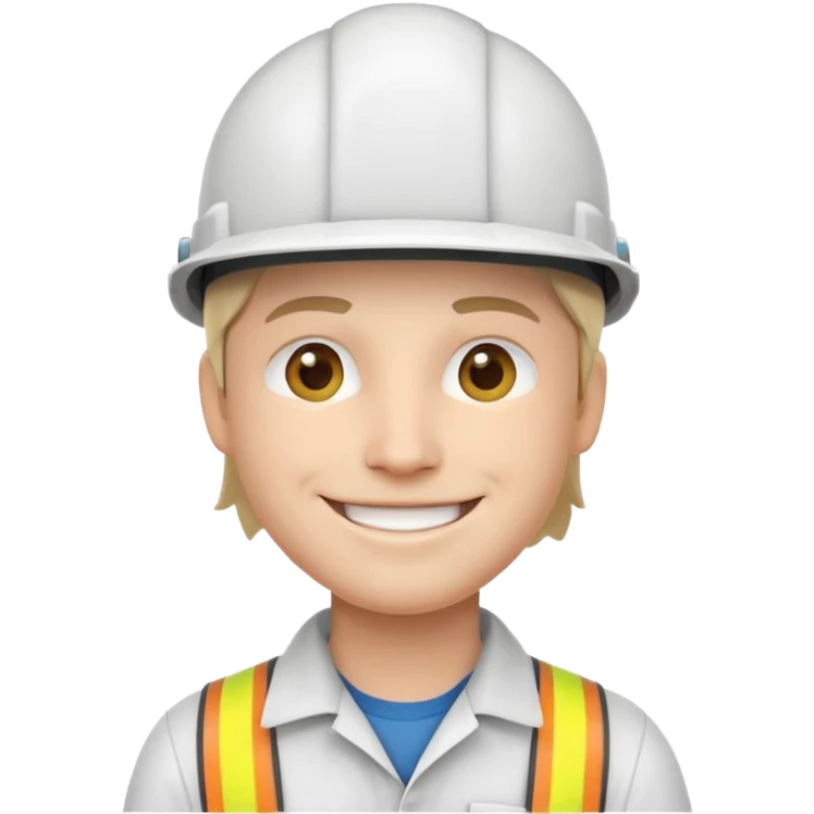 Ingeniero casco blanco emoji