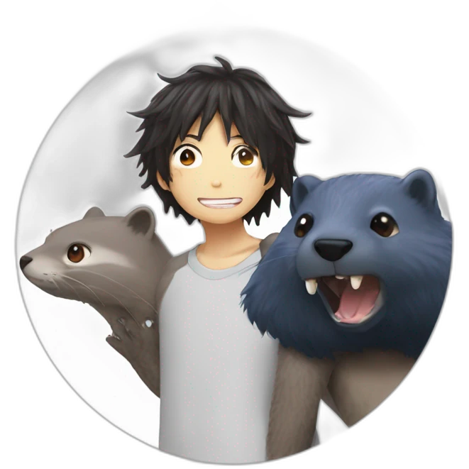 Dabi todoroki avec une loutre emoji