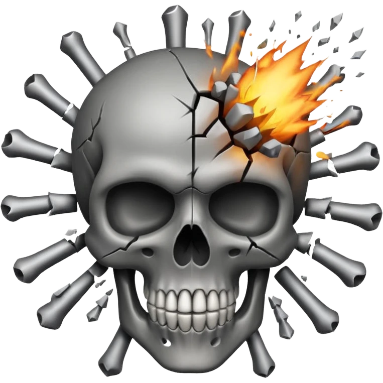 Exploding skull emoji emoji