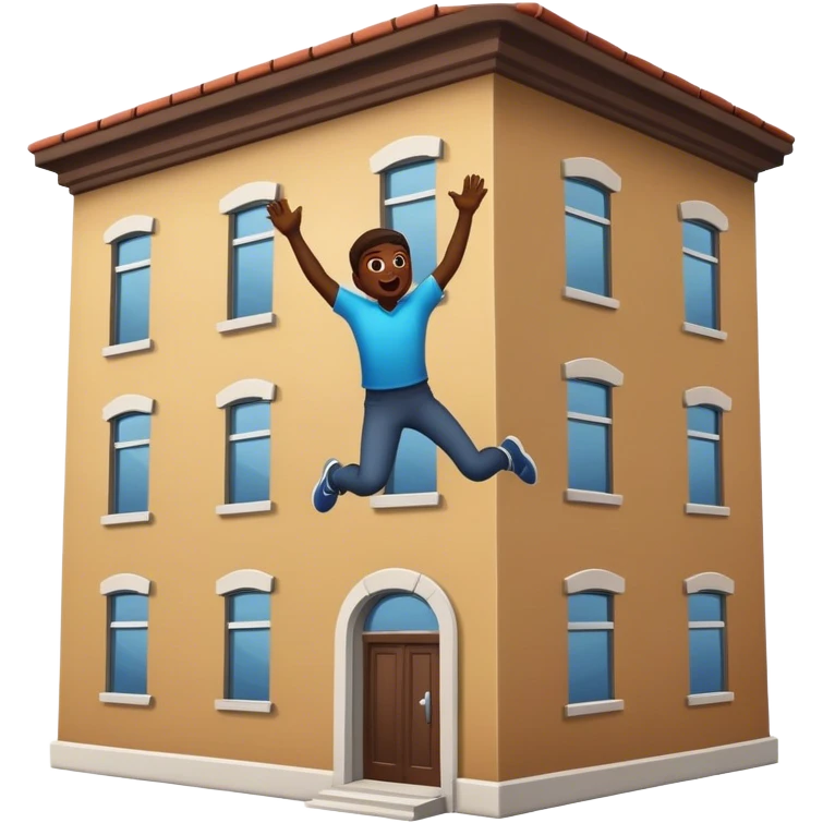 Emoji jumping off building  emoji