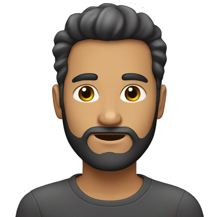 dos hombre pelo gris y barba de candado y hombre oelo negro y barba de candado emoji