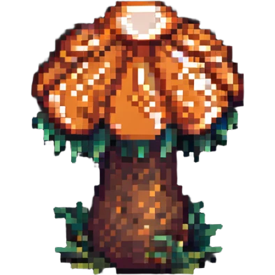 glowing mushroom, pixel art style emoji
