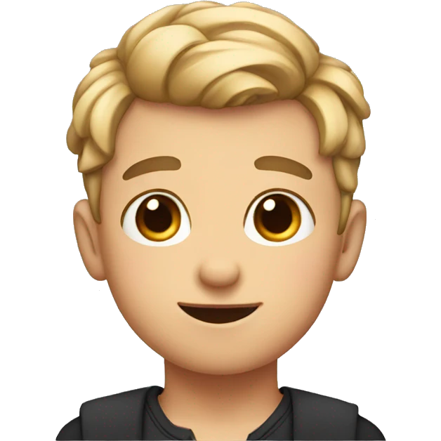 Cute boy with a bow emoji