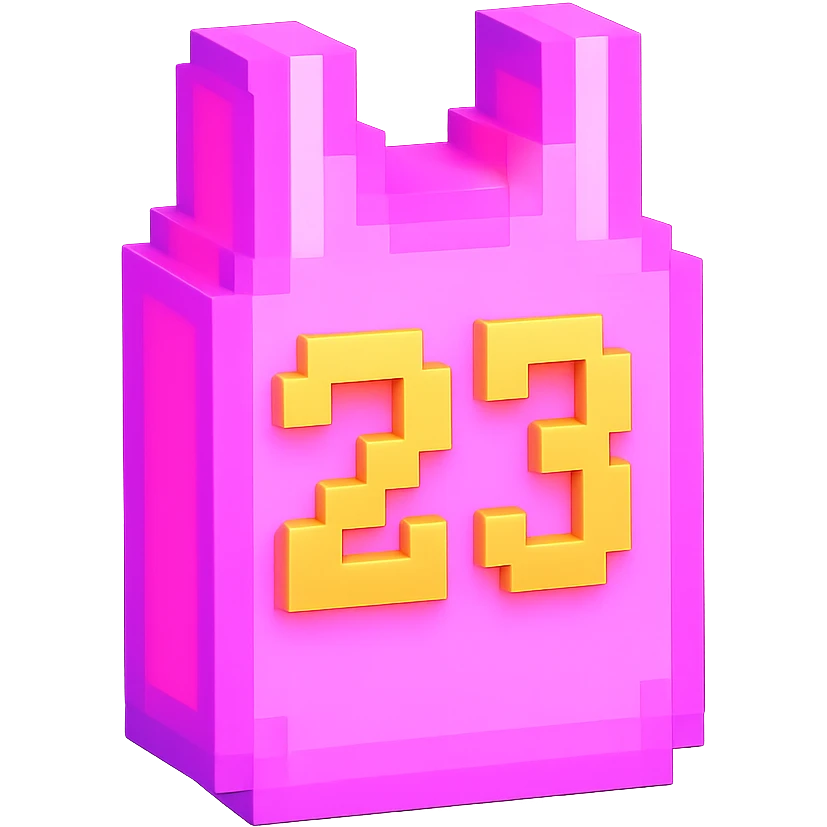 светящейся розовая баскетбольная майка с надписью "23", no background emoji