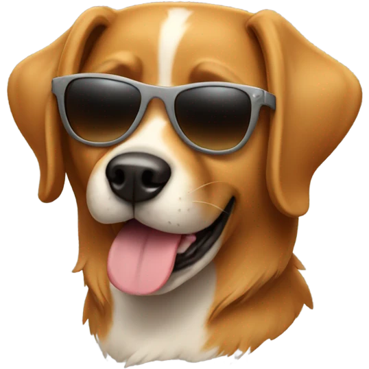 dog with sunglass emoji