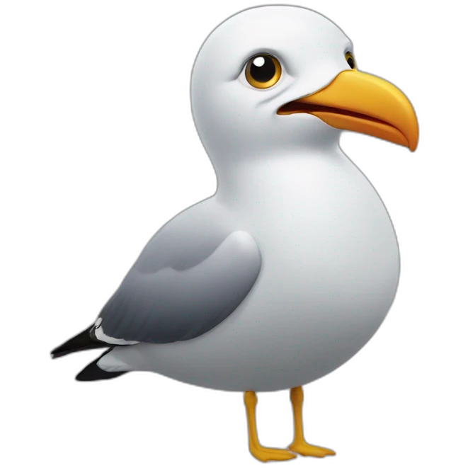 head scared seagull emoji