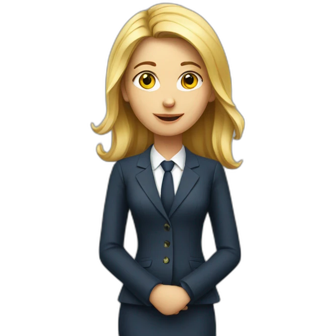 french financial controller girl emoji
