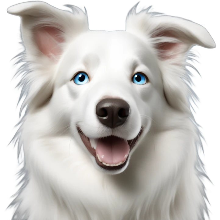 white border collie BLUE EYES emoji