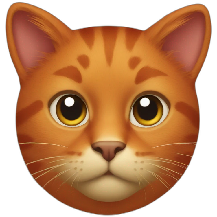 a red cat face emoji