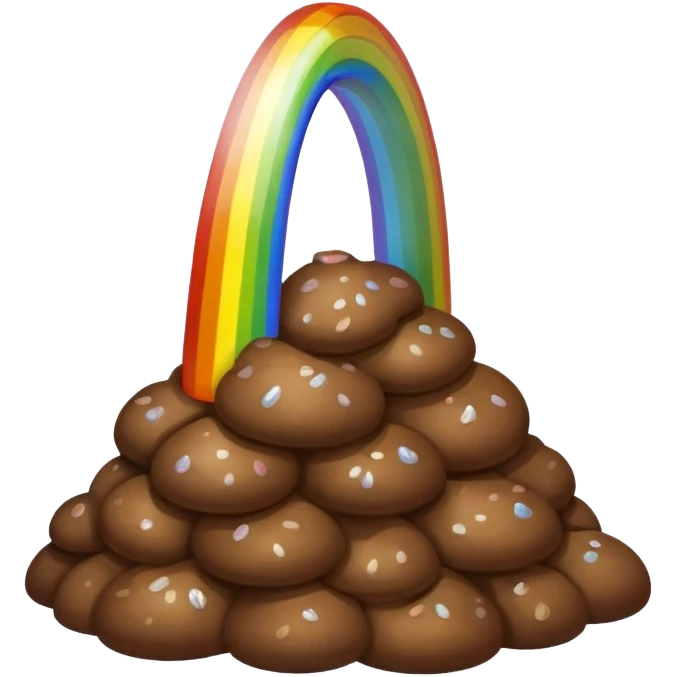 Poop at the end of rainbow  emoji