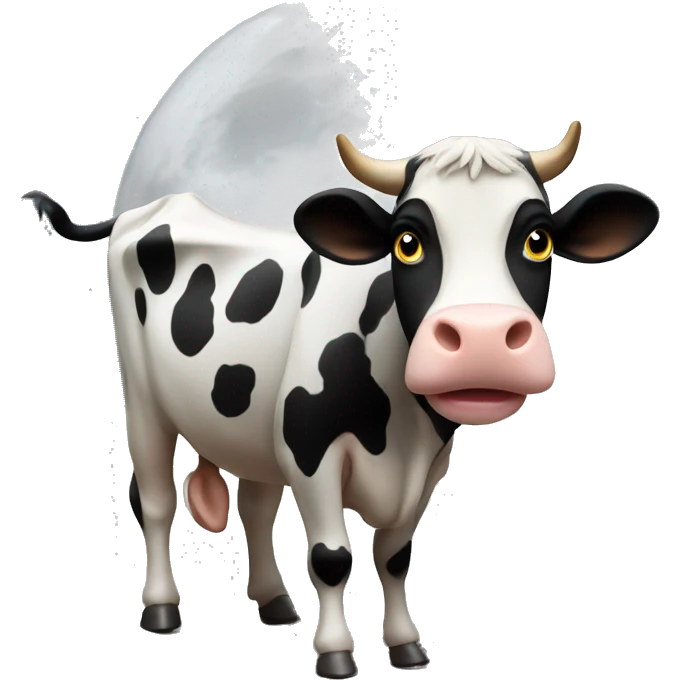 Cow on the moon emoji
