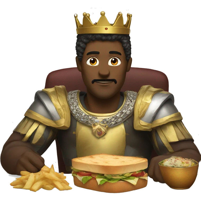 king eating sandwi emoji